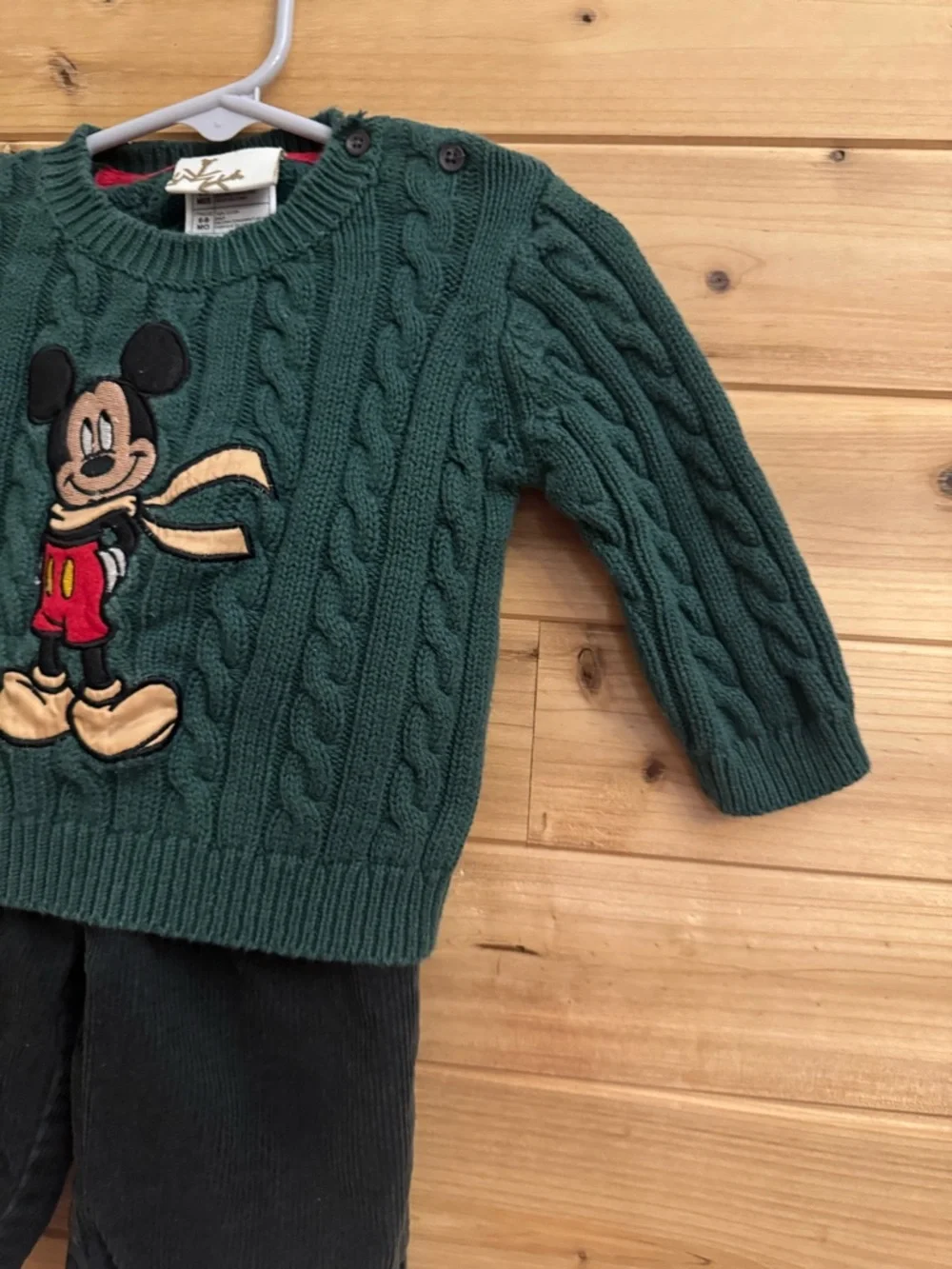 Bundle Vintage Disney Store 6-9 Months Christmas Mickey Mouse Footie Outfit